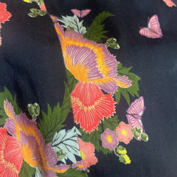 Rebecca de Ravenel Puff Sleeve Butterfly Dress Cotton Sz 0 - Picture 6 of 6